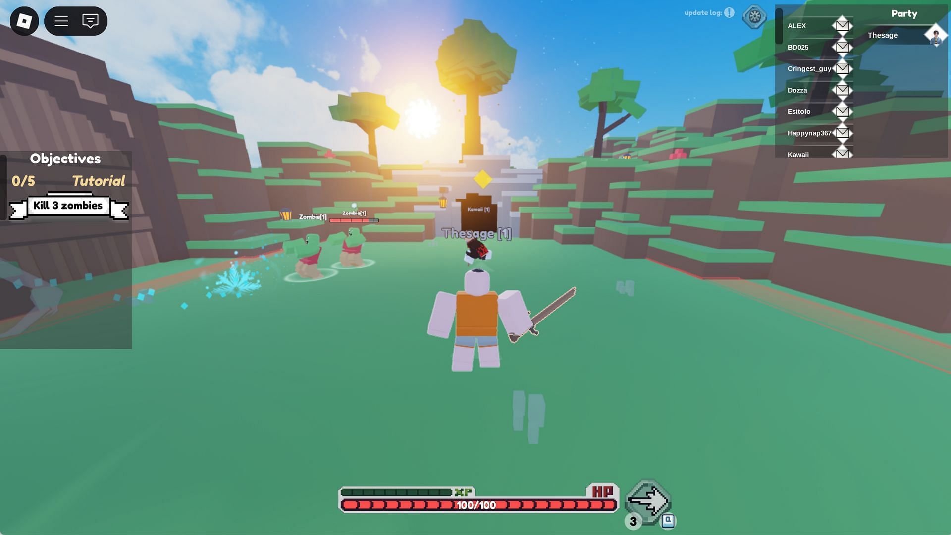 Finish the tutorial to start playing (Image via Roblox)